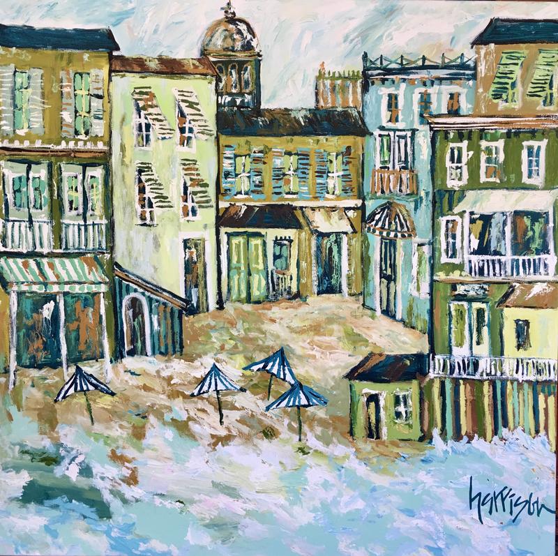 JUST PAST THE HARBOR 48x48