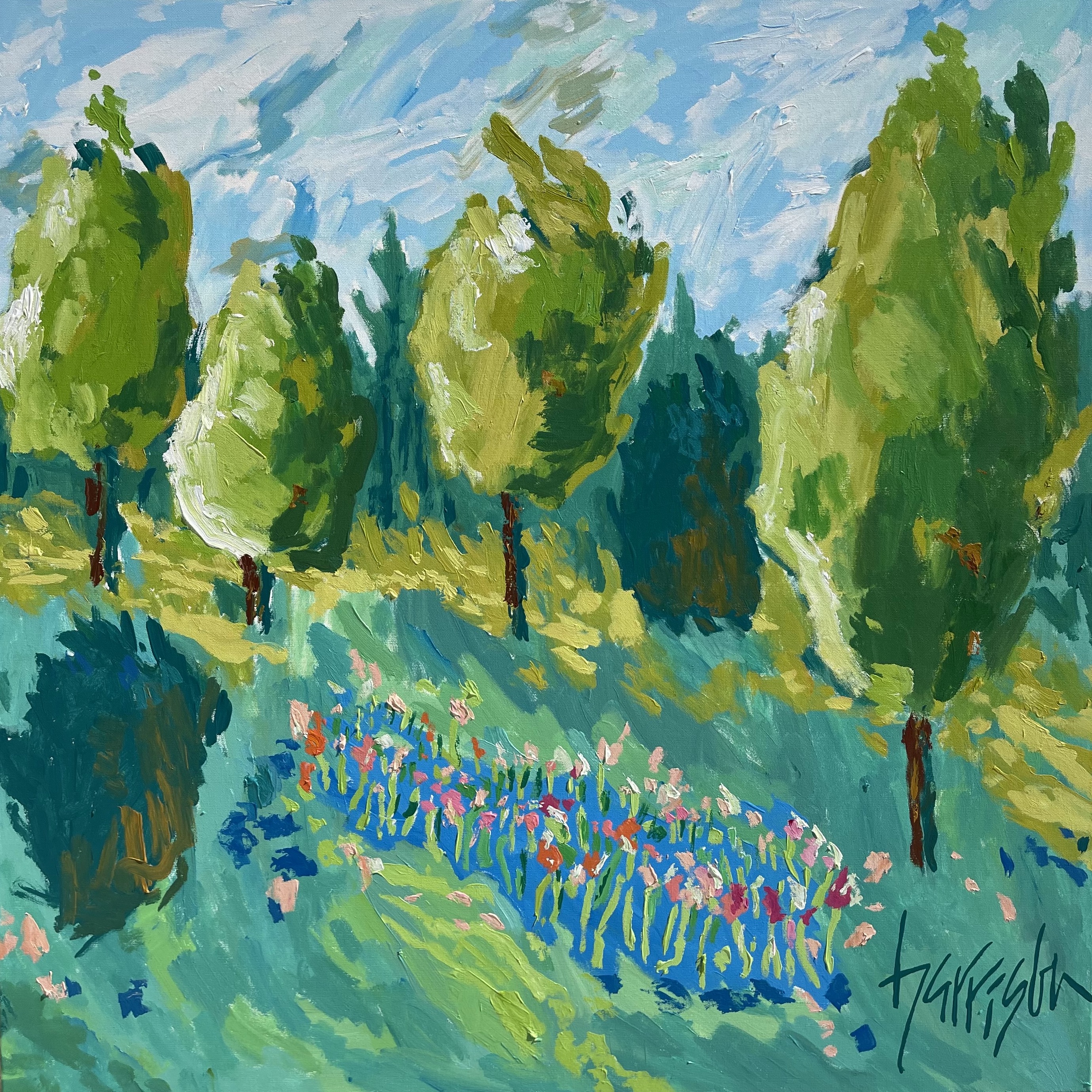 IN THE GARDEN 1 - 40"W X 40"H