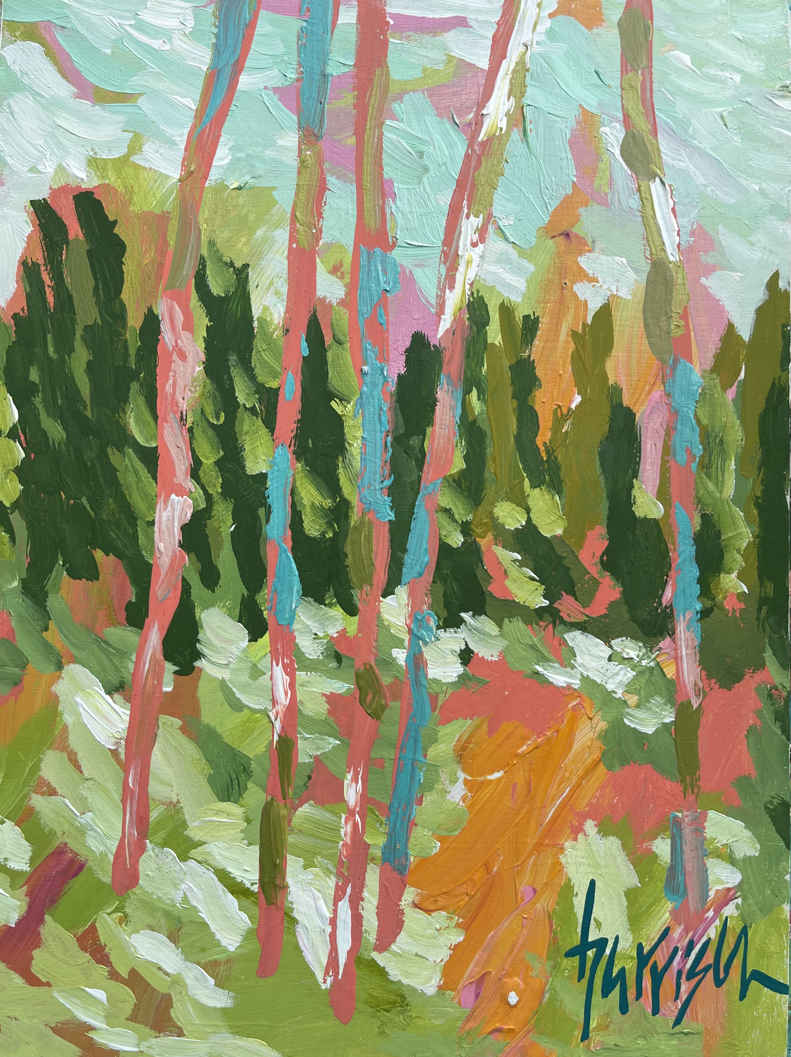 IN THE GARDEN 17 - 9"w x 12"h