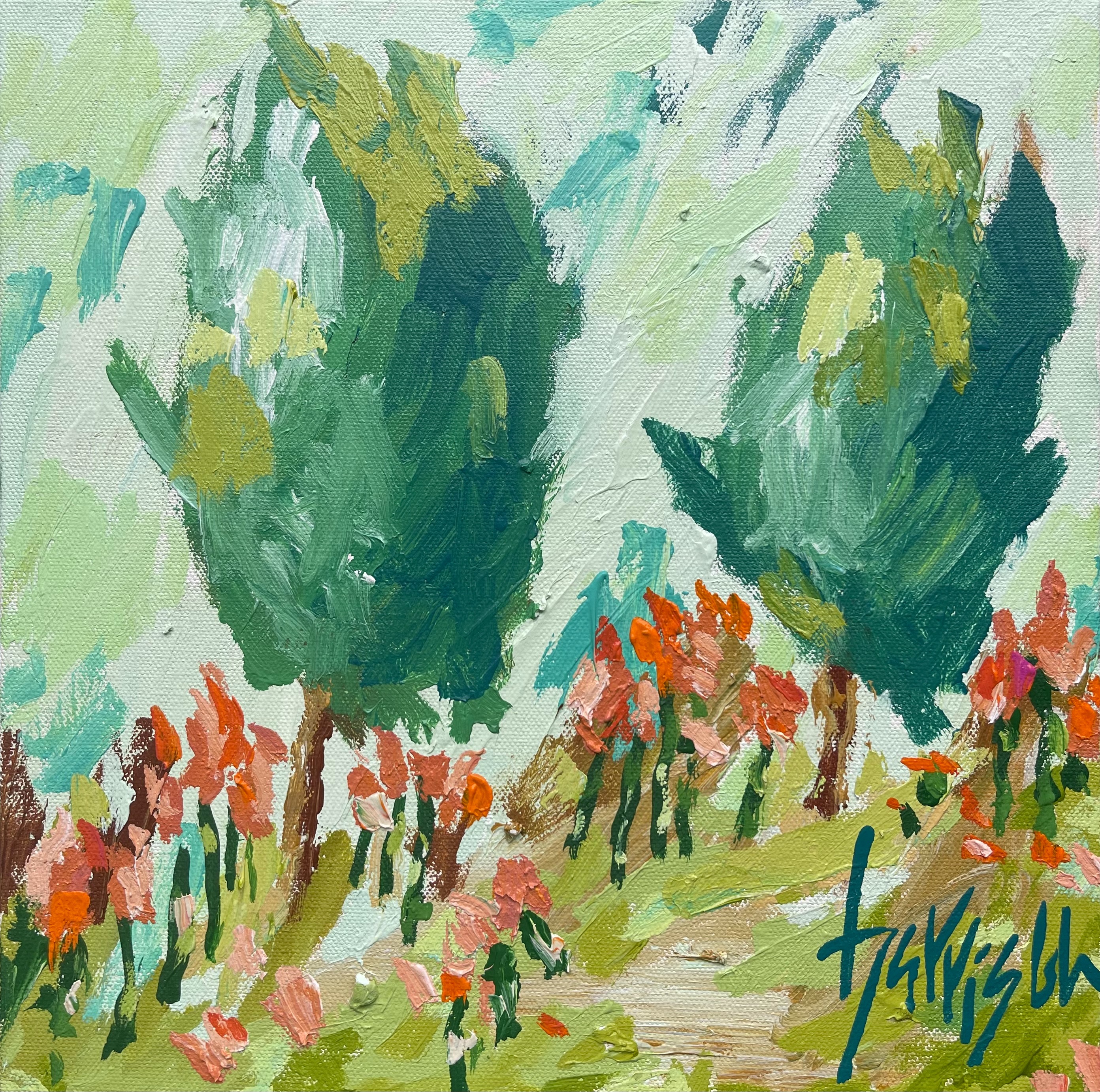 IN THE GARDEN 20 - 12"w x 12"h