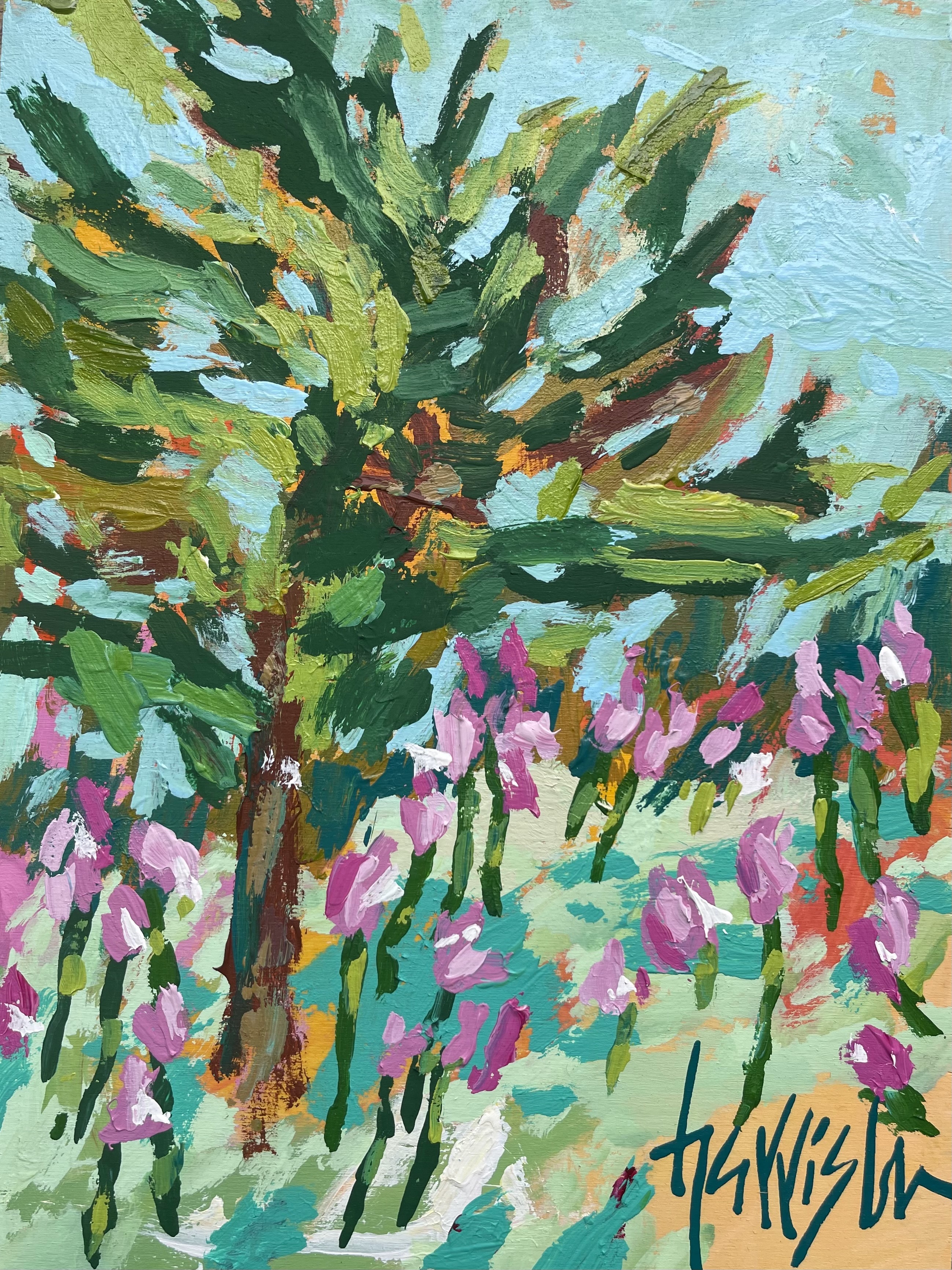 IN THE GARDEN 13 - 9"w x 12"h