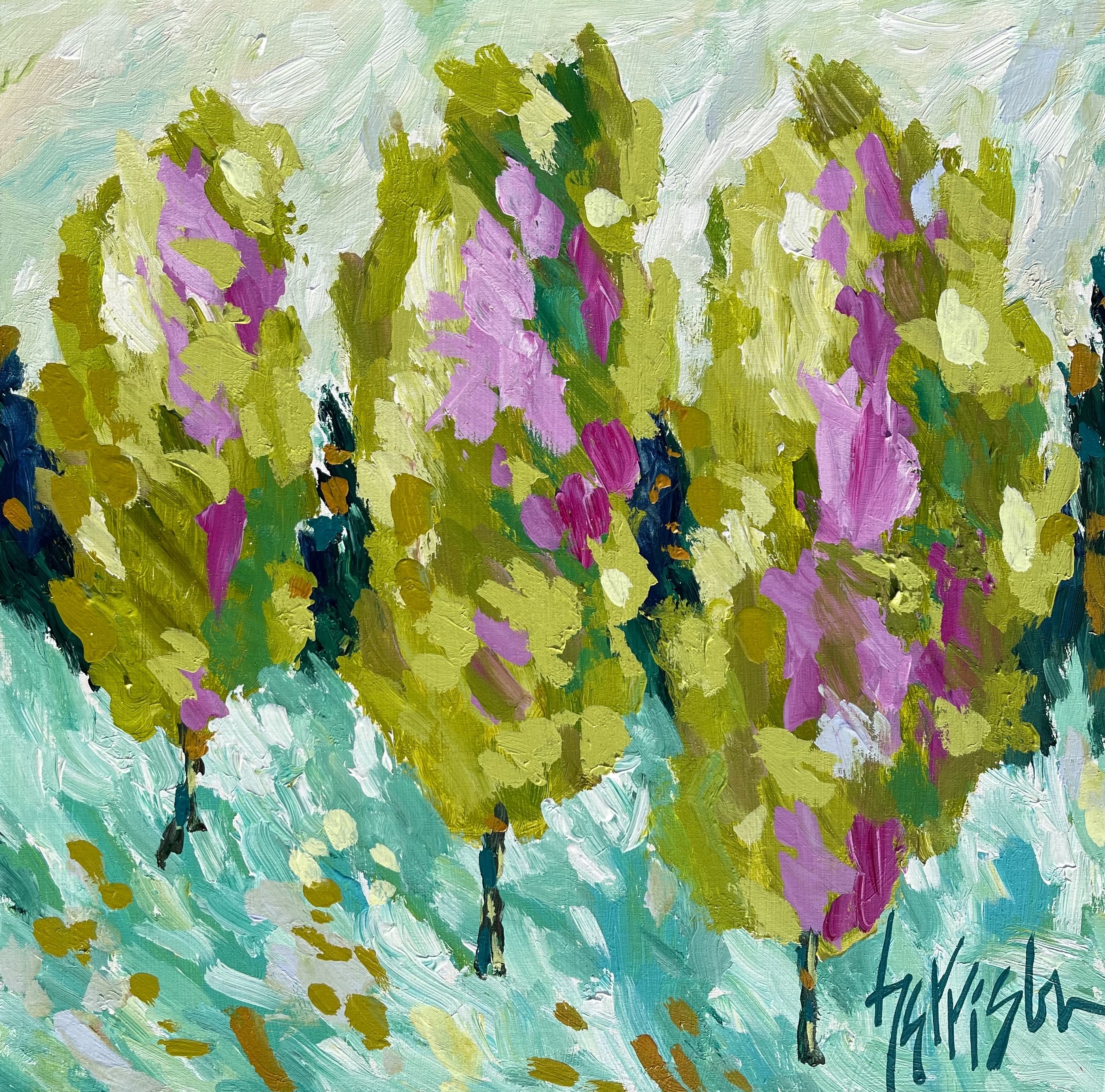 BACK TO FRANCE 13 - 14"w x 14"h