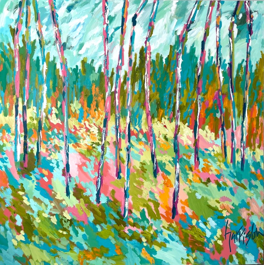 STEPPING INTO SPRING 12 - 60"w x 60"h