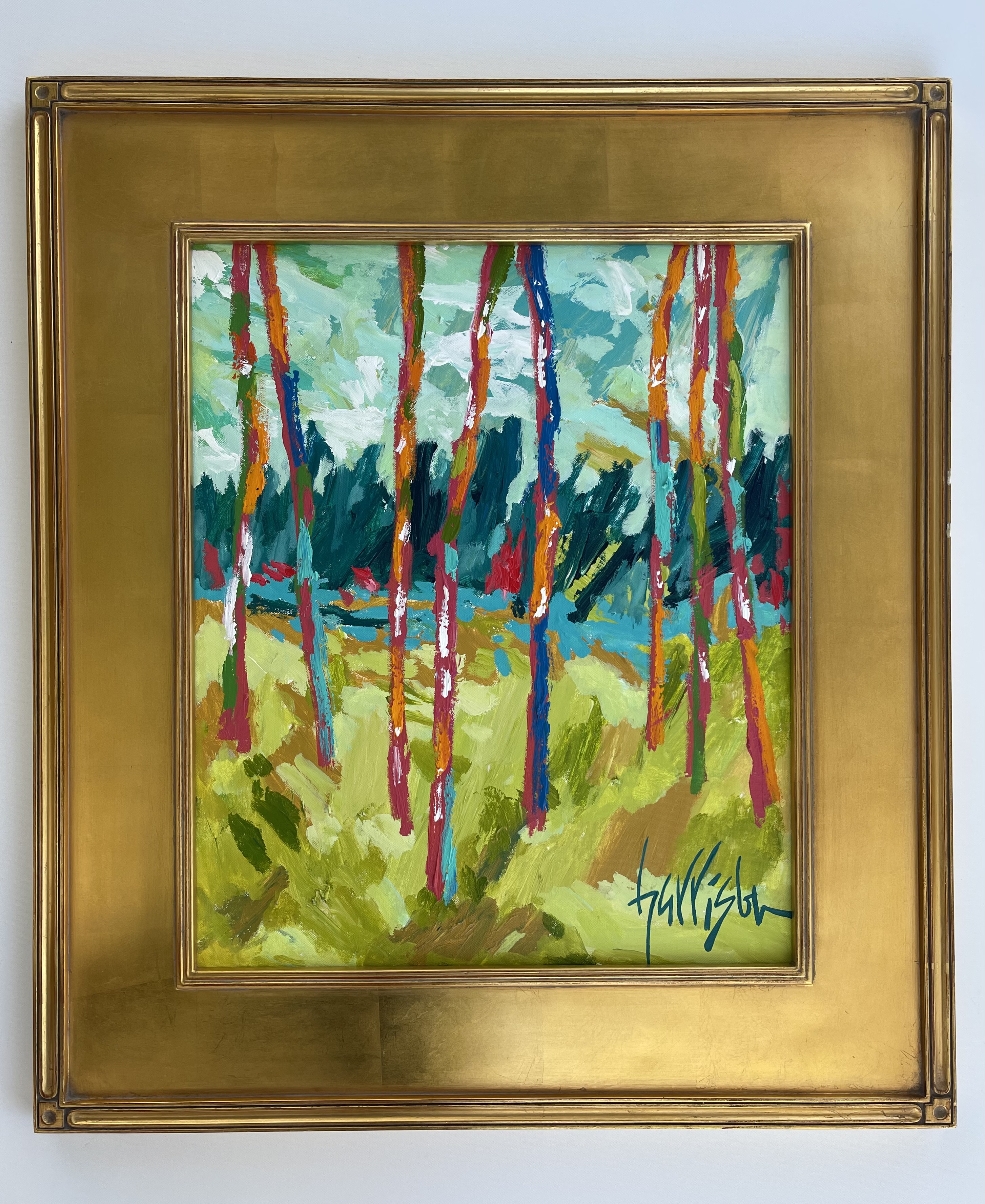 HOLIDAY STROLL 5 - 29.5"w x 33.5"h framed