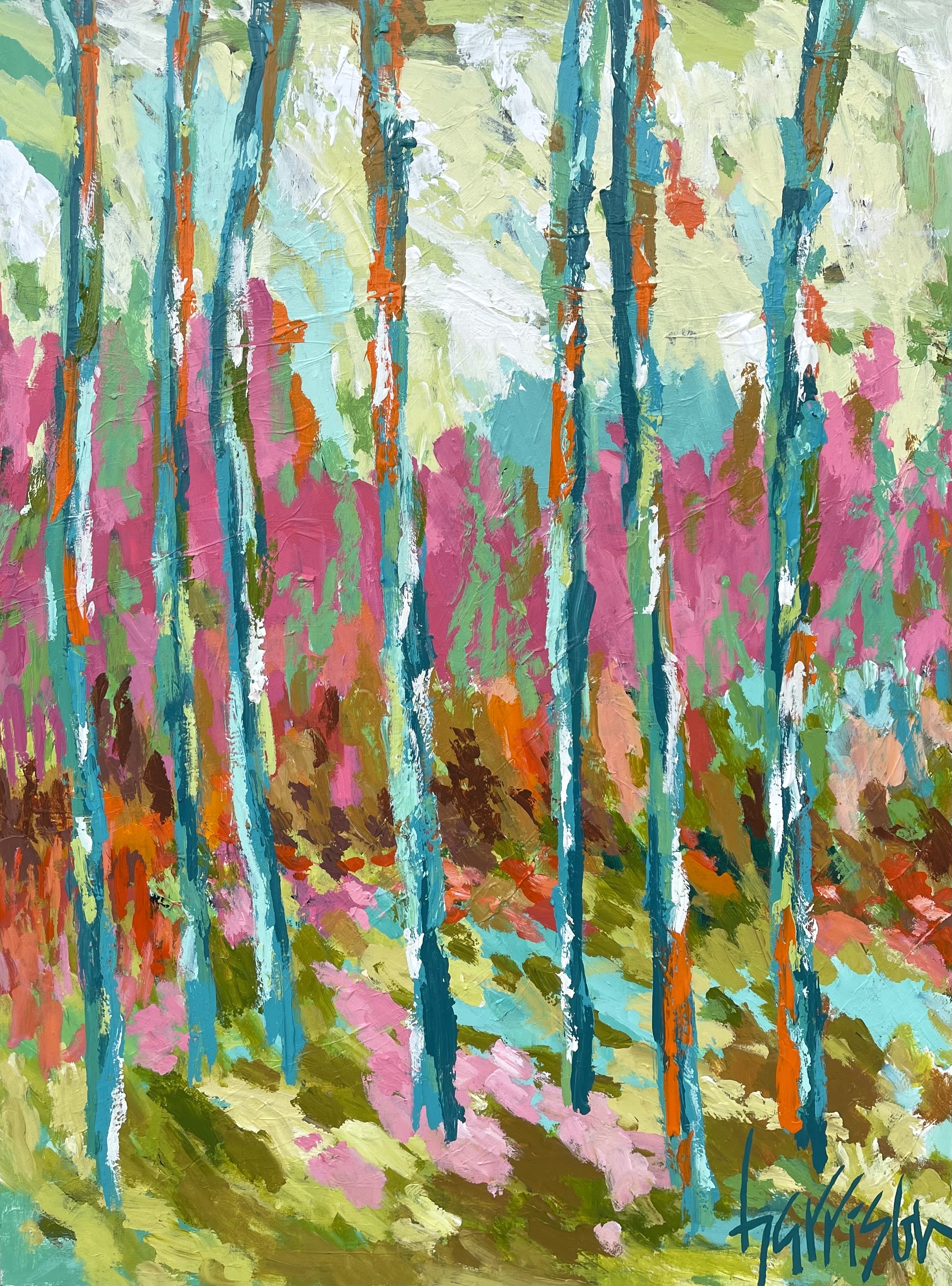 STEPPING INTO SPRING 4 - 30"w x 40"h