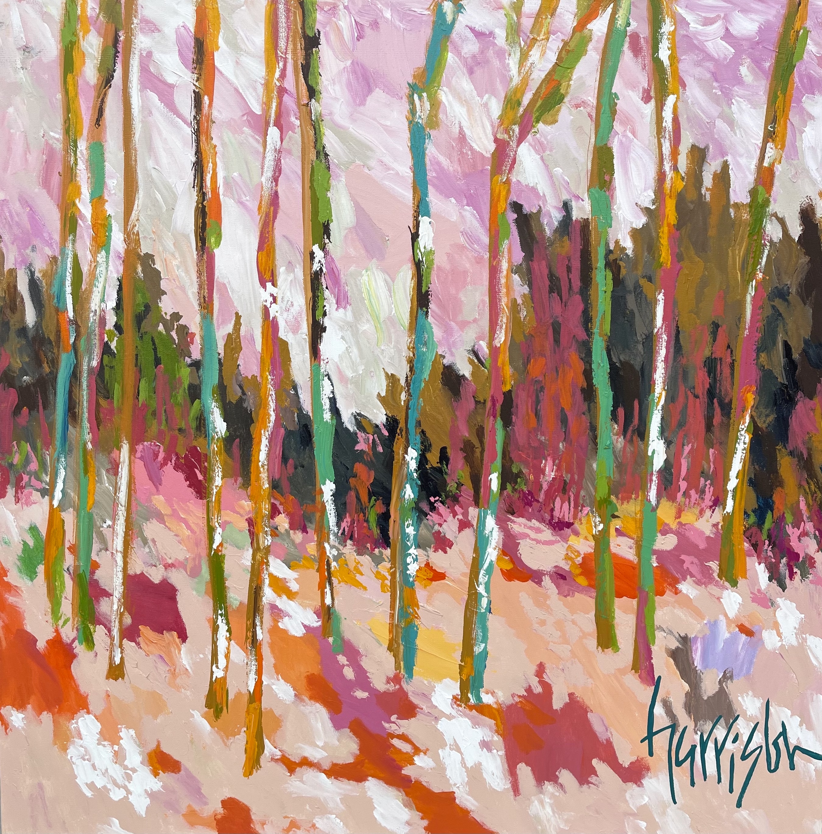 STEPPING INTO SPRING 8 - 36"w x 36"h