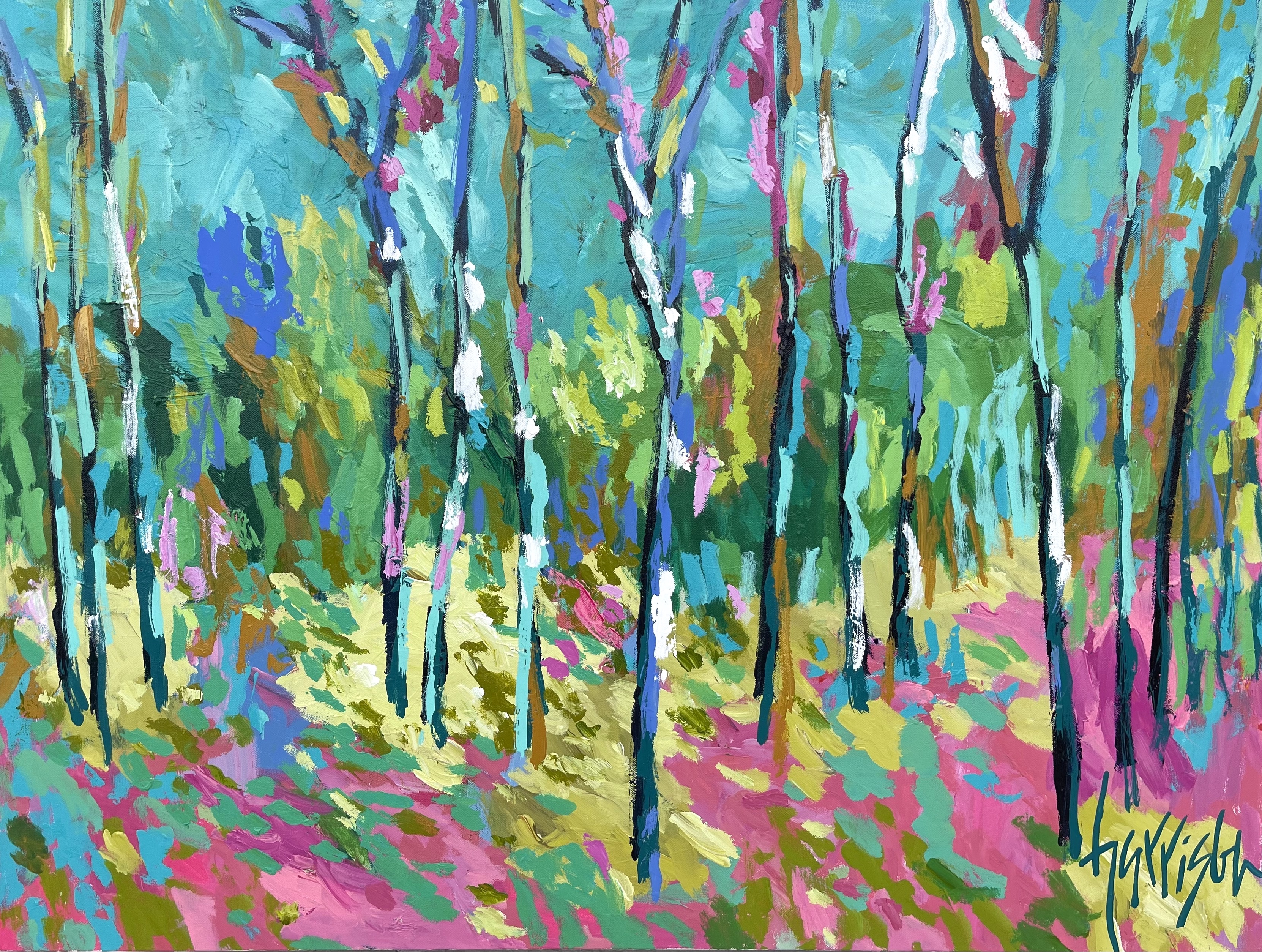 STEPPING INTO SPRING 7 - 40"w x 30"h