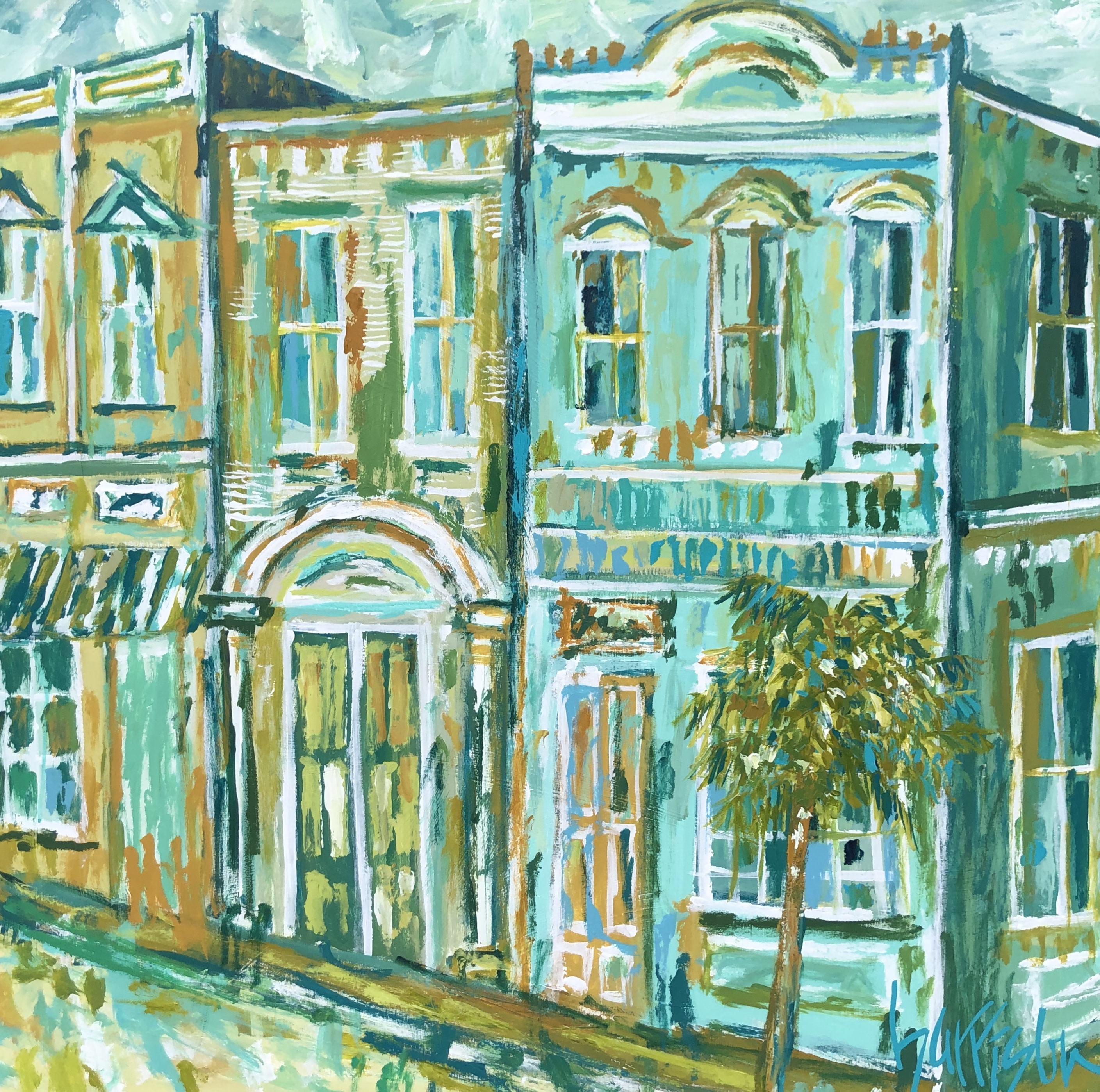 GRABBIN' A DRINK ON KING 40x40