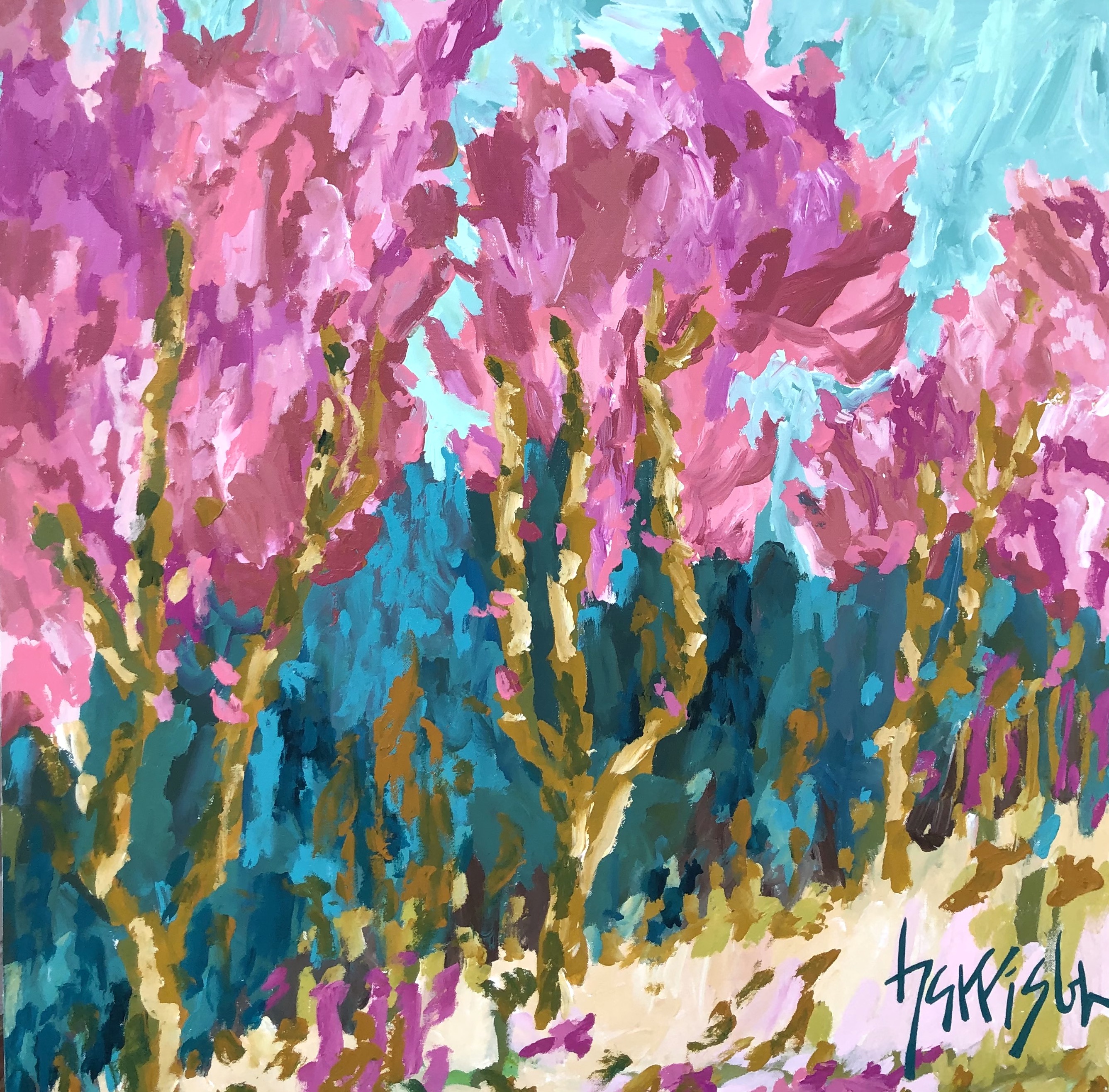 ALL THROUGH THE TREES I - 36x36