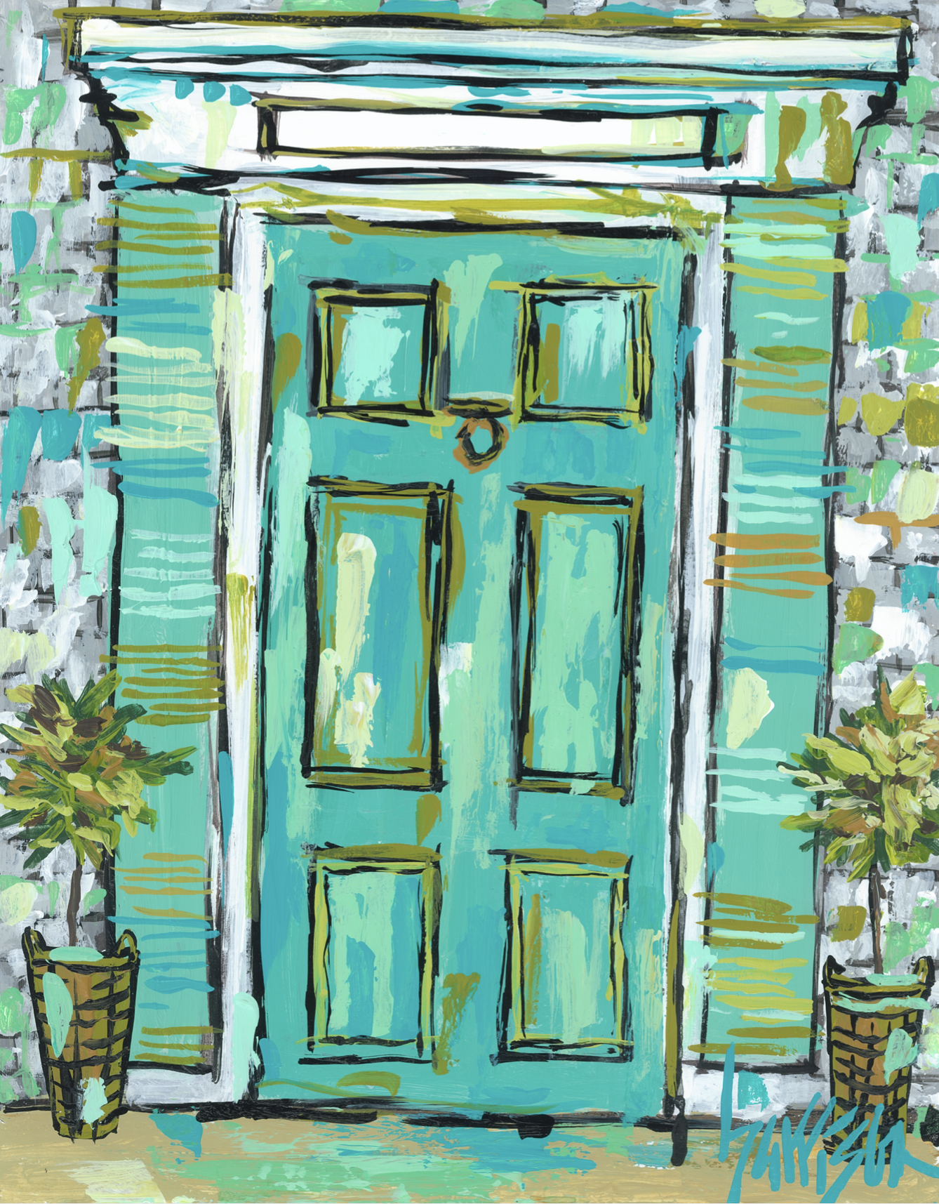 NANTUCKET DOOR 4 Print